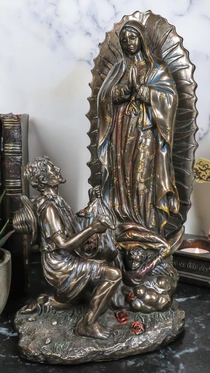 Ebros 10"h Our Lady Of Guadalupe San St Juan Diego Figurine Religious Statue