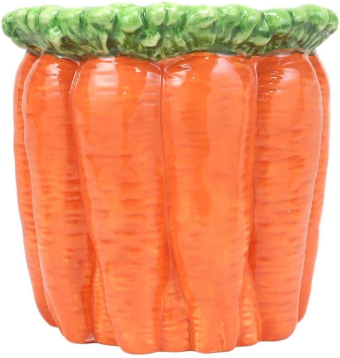 Ebros 4.5" Tall Ceramic Gourmet Hearty Carrots Bunch Dish Bowl Holder Container