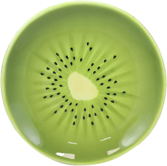 Ebros 8.25" Wide Kiwi Fruit Shaped Serving Plate Or Dining Dish Platter SET OF 2