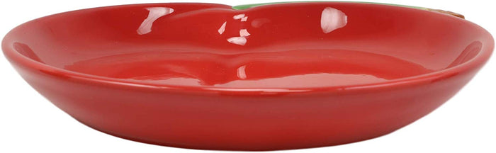 Ebros 9.5"L Ceramic Cherry Shaped Serving Plate Or Dish Platter SET OF 3