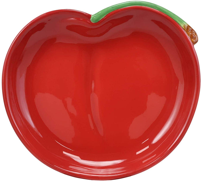 Ebros 9.5"L Ceramic Cherry Shaped Serving Plate Or Dish Platter SET OF 3
