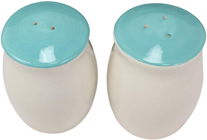 Ebros Blue & White Sea Turtle Ceramic Dinnerware (Salt & Pepper Shakers Set 1)