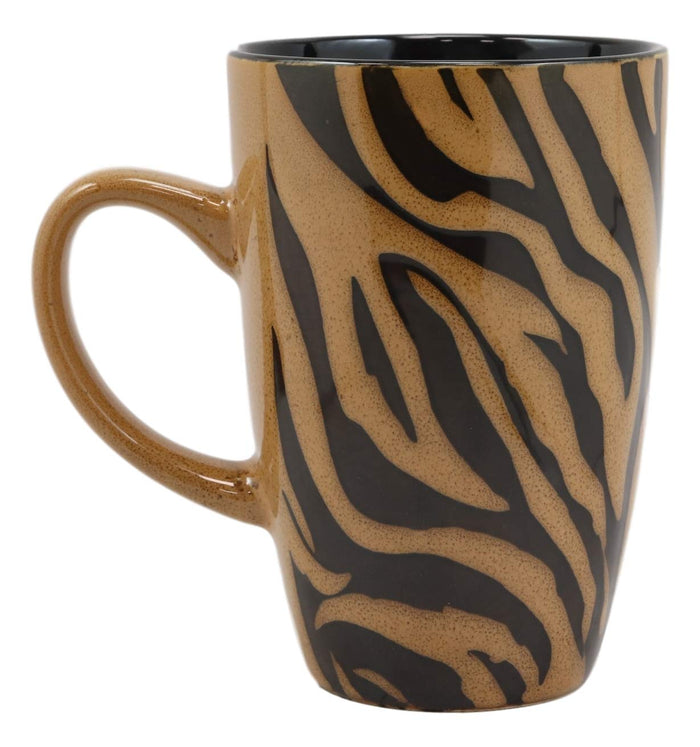 Ebros Ceramic Animal Totem Spirit Zebra Horse Stripes Print Drinking Beverage Mug 16oz Drink Coffee Cup