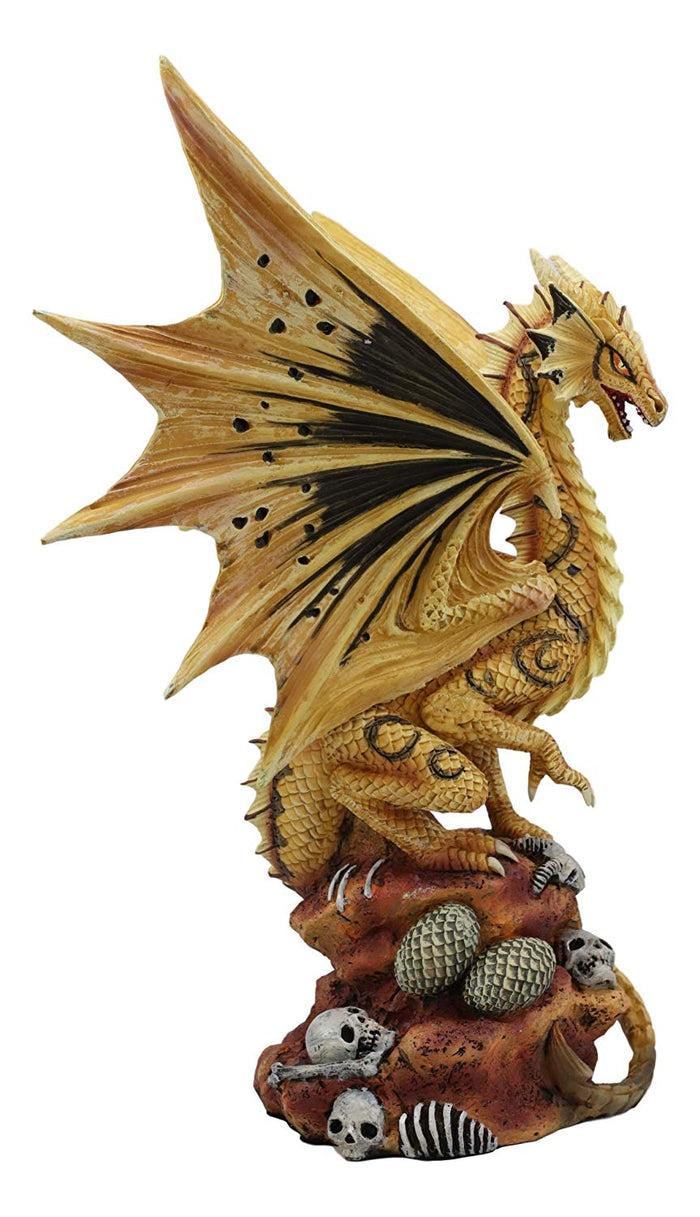 Ebros Desert Sand Element Dragon Statue Anne Stokes Adult And Baby Wyrmling Set