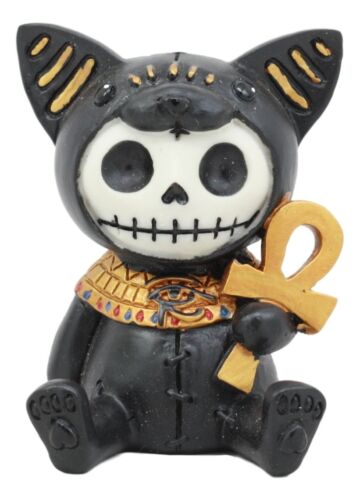 Ebros Egyptian Furrybones Feline Cat Goddess Bastet Holding Ankh Figurine Small 2.75 Inch Tall