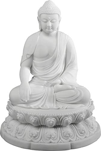 Ebros Enlightenment Buddha Sakayamuni Meditate On Lotus 7" H Sculpture Buddhism Figurine