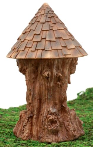 Ebros Fairy Garden Miniature Tee Bark Fairy Wishing Well Figurine 6.5"H