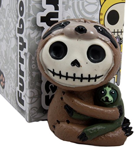 Ebros Furry Bones Three Toed Sloth Brady Voodoo Skeleton Figurine 2.5"H