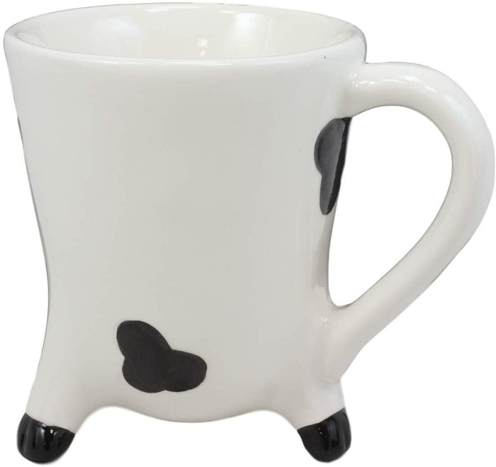 Ebros Gift Bottoms Up Acrobatic Holstein Cow Coffee Mug Drink Cup 11oz Decor