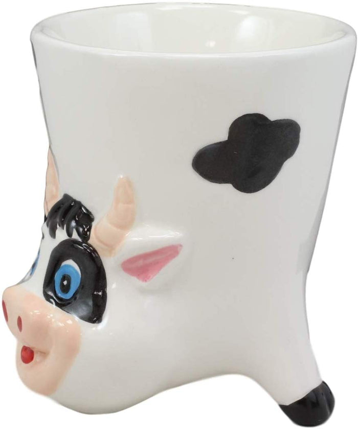 Ebros Gift Bottoms Up Acrobatic Holstein Cow Coffee Mug Drink Cup 11oz Decor