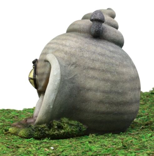 Ebros Gift Enchanted Fairy Garden Miniature Grey Helix Snail House Figurine 6.25"H Do It Yourself Ideas For Your Home