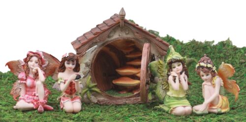 Ebros Gift Enchanted Fairy Garden Miniatures Starter Kit Cottage House With Mini Fairy Figurines Do It Yourself Ideas For Your Home (Dome House Kit)