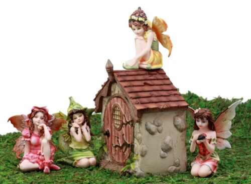 Ebros Gift Enchanted Fairy Garden Miniatures Starter Kit Cottage House With Mini Fairy Figurines Do It Yourself Ideas For Your Home (Dome House Kit)