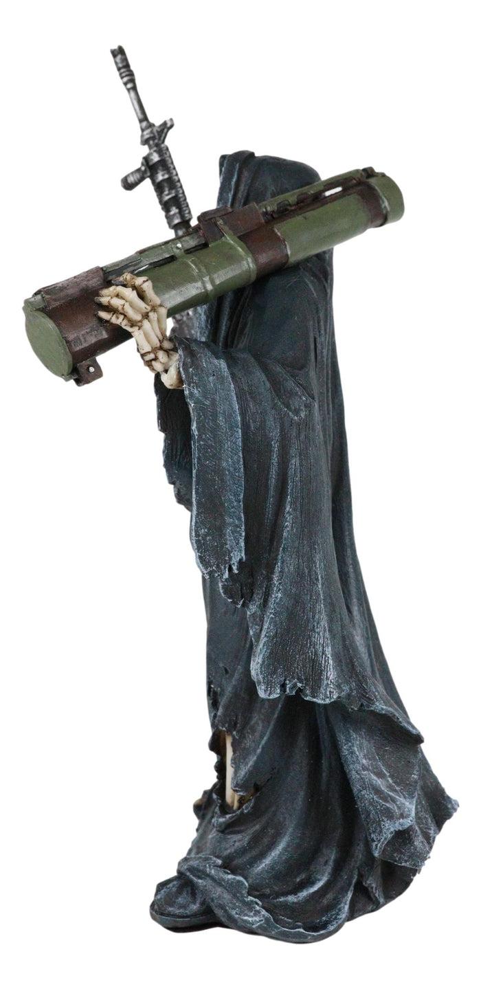 Ebros Gothic Grim Reaper Skeleton Rambo Assassin With Rifle And Bazooka Figurine