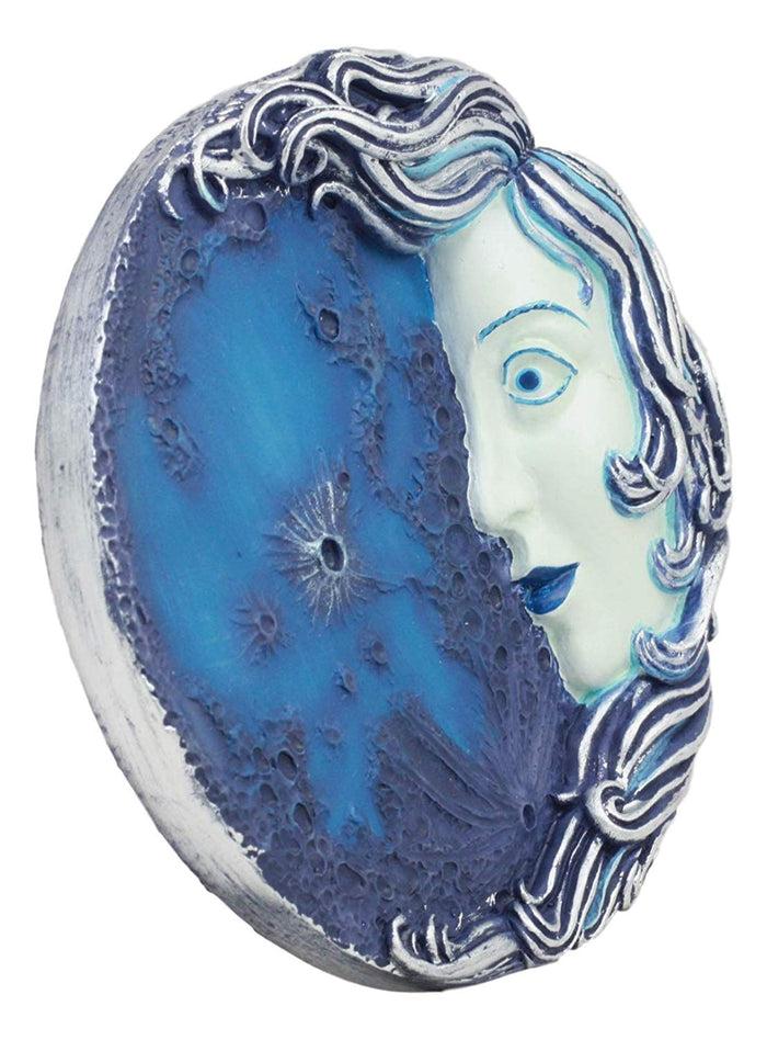 Ebros Luna Selene Moon Goddess Decor Wall Plaque 5.25" Diameter Wiccan Wicca Art Decorative Sculpture By Oberon Zell