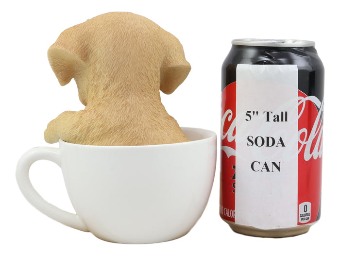 Ebros Realistic Adorable Labrador Puppy Teacup Statue 5.5" Tall Pet Pal