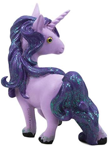 Ebros Whimsical My Little Unicorn Horse Figurine In Pastel Colors (Purple Glow)