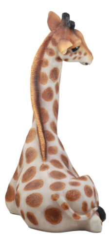 Large Madagascar Wildlife Sitting Giraffe Statue 19.5"Tall Safari Savannah Decor