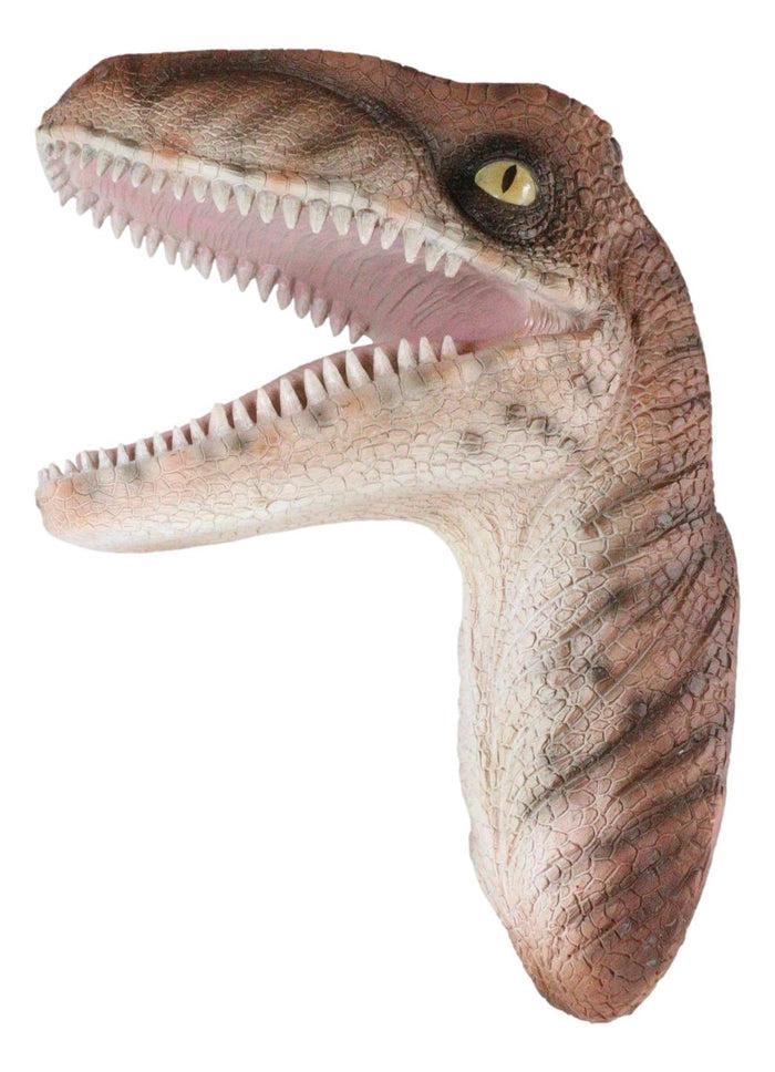 Large Prehistoric Raptor Alpha Velociraptor 'Blue' Head Wall Decor Plaque 17"H