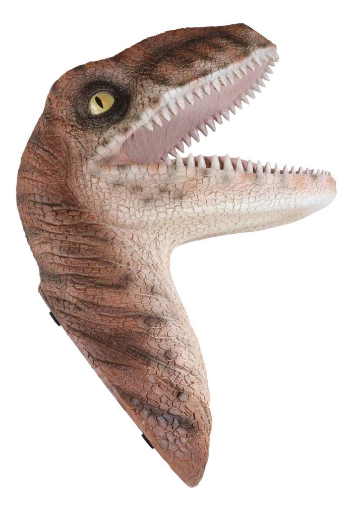 Large Prehistoric Raptor Alpha Velociraptor 'Blue' Head Wall Decor Plaque 17"H
