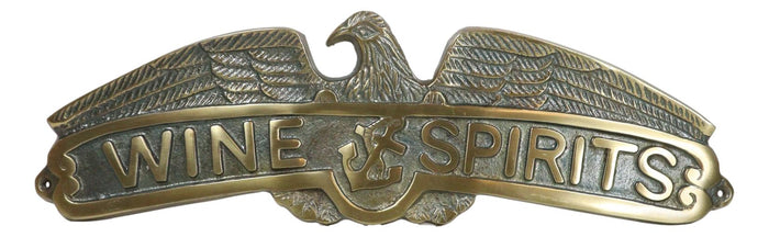 Marine Bald Eagle Sailor Anchor Wine And Spirits Aluminum Wall Decor Plaque