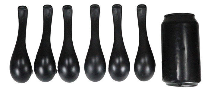Matte Black Melamine Deep Soup Spoons Pack Of 12 Restaurant Supply Food Spoon