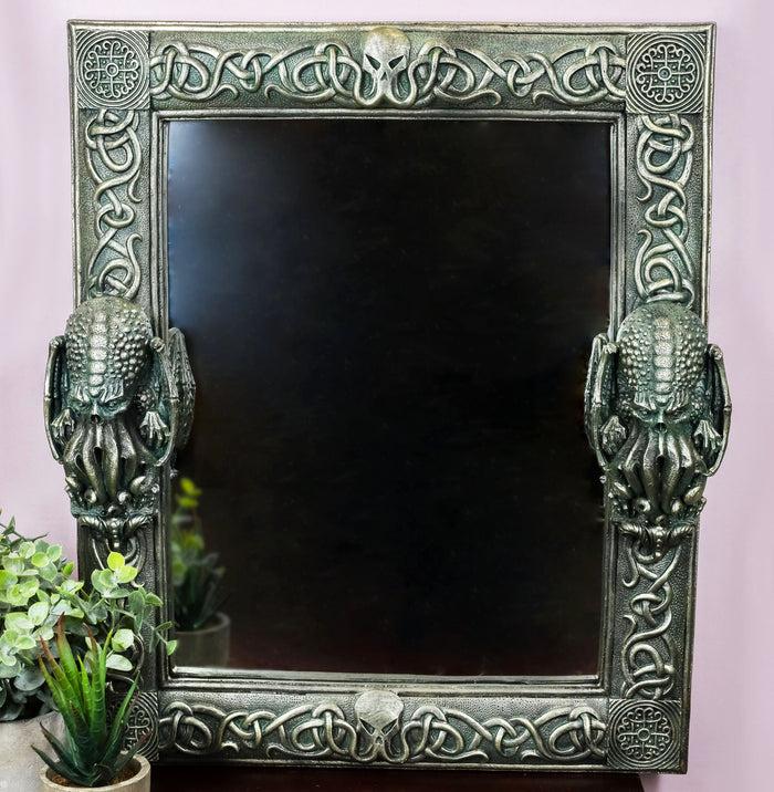 Nautical Sea Monster Kraken Cthulhu Octopus Tentacles Wall Mirror Plaque 18.75"H