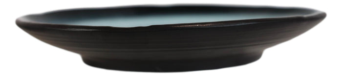 Pack Of 5 Ceramic Zen Blue Lunch Salad Appetizer Deep Plates Or Shallow Bowls
