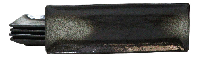 Pack Of 5 Charcoal Grey Tone Hakumu Collection Rectangular Serving Platters 14"L