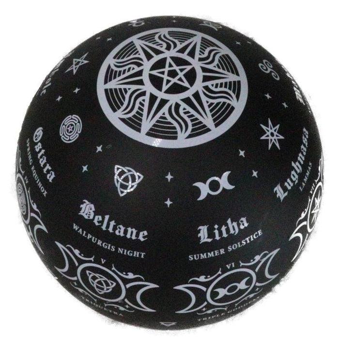 Pagan Calendar Wheel Of The Year Triple Moon Sacred Symbols LED Globe Light