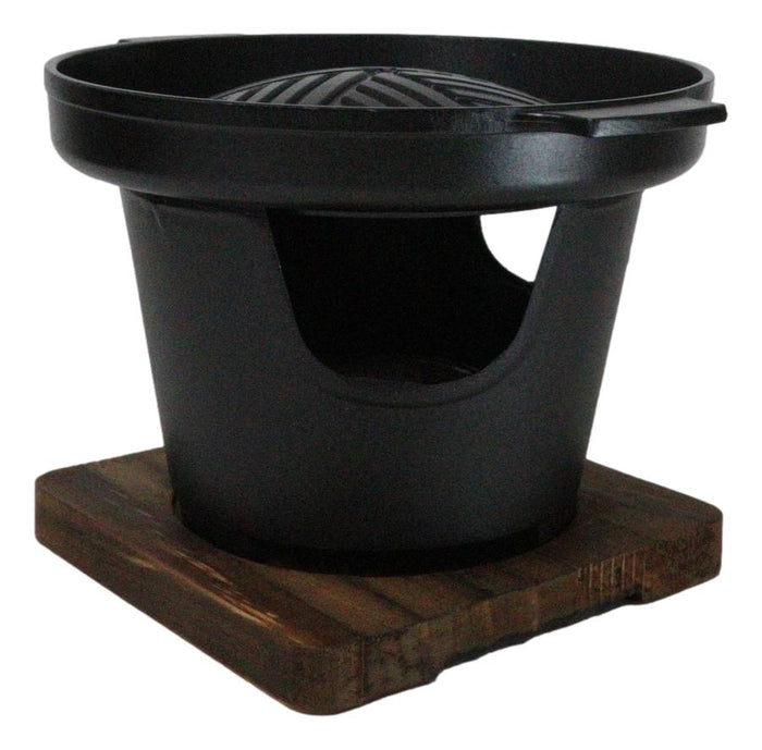 Portable Japanese BBQ Yakiniku Grill Aluminum Cooking Stove With Griddle Trivet