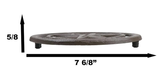 Rustic Cast Iron Polaris Northern Star Table Or Wall Trivet Symbol Of Good Luck