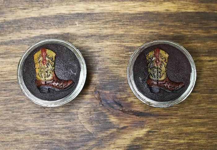 Set Of 18 Western Rustic Country Cowboy Boots Furniture Cabinet Door Pull Knobs