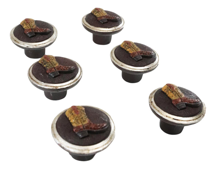 Set Of 18 Western Rustic Country Cowboy Boots Furniture Cabinet Door Pull Knobs
