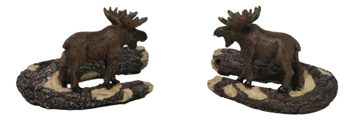 Set Of 2 Rustic Western Bull Moose On Branch Drapery Curtain Holdback Tie Back
