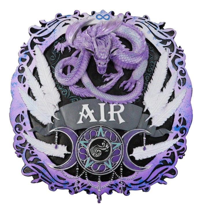 Set Of 4 Elements Earth Air Water Fire Triple Moon Mythical Creatures Figurines