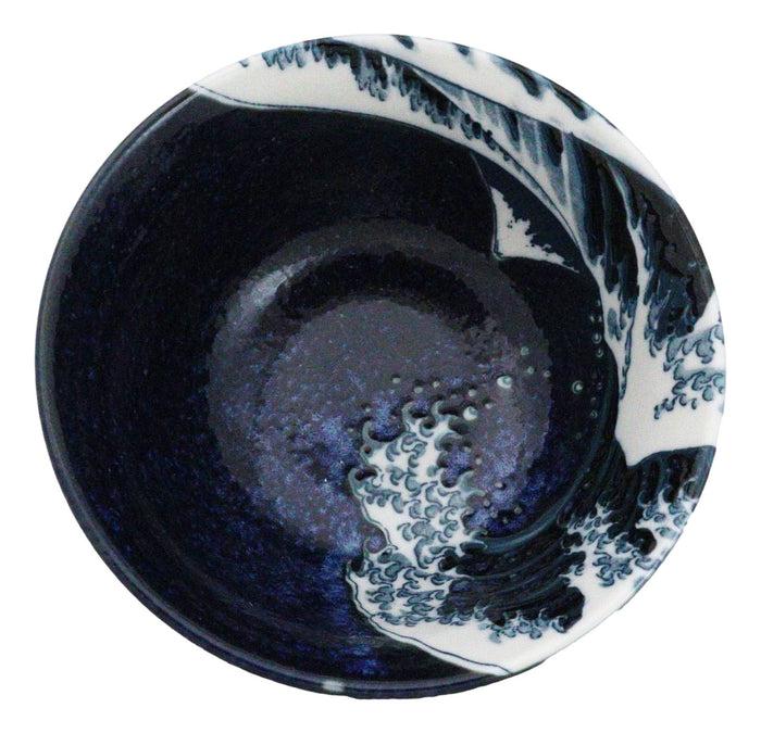 Set Of 6 Blue Japanese Hokusai Great Wave 6" Porcelain Soup Rice Tayo Bowls 19oz