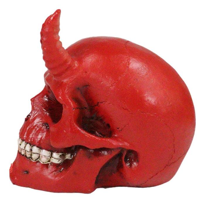 Small Red Horned Demon Skull Hell Spawn Skeleton Inferno Imp Macabre Figurine
