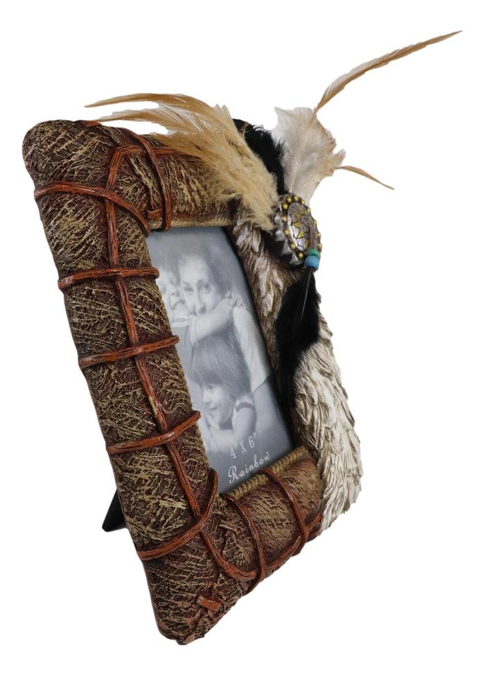 Southwest Indian Eagle Feathers Dreamcatcher 4X6 Wall Or Desktop Photo Frame