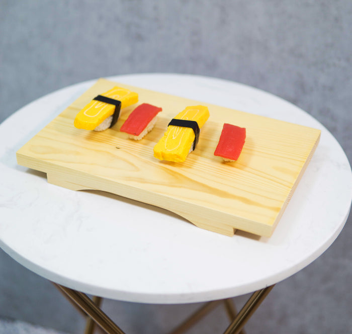 Traditional Japanese Sushi Geta Bamboo Wood Restaurant Serving Plate Tray 10.75"